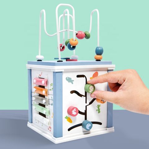 Дрвен едукативен мултифункционален куб - Image 3